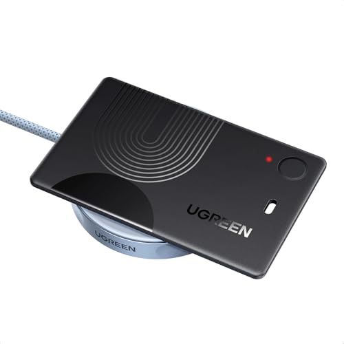 UGREEN FineTrack Slim Finder Tag Carga Inalámbrica Localizador Tracker Bluetooth Compatible con Apple Find My (Solo iOS) Ultra Fino Impermeable IP68 para Cartera Maleta