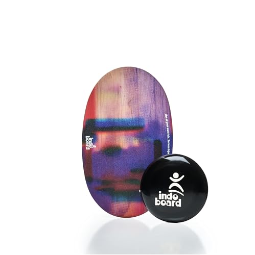 The Original Indo Board - Balance Board Trainer for Core Strength Stability & Athletic Performance - Surfing Skateboarding Snowboarding Yoga Physical Therapy & More. Includes Board and Cushion - Country Road Design. ROLLER NOT INCLUDED.