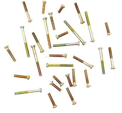 Engine Screw Kit for Yamaha RX100, RX 135, RXG, RXZ, Chrome Finish, Complete Engine Bolt Kit for Overhauling