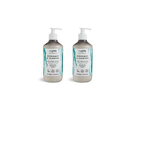 I Love Naturals Bergamot & Seaweed Hand & Body Lotion, With Shea Butter, Orange & Basil Essential Oils
