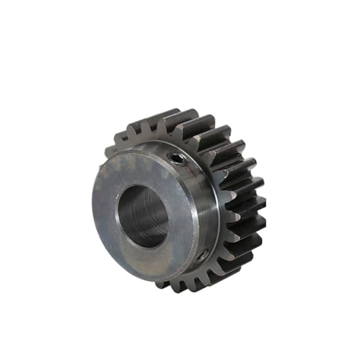 Bevel Gear Pinion Hardware Mechanical Spur Gear 1.5M-25T Bore 6/6.35/7/8/10/12/14/15/16/17/19mm Teeth Thickness 12mm Blackening Carbon Steel Gears for Transmission(1.5M25T (Bore 7mm))