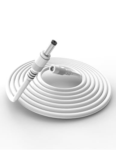 Cable de extensión de 3M para Adaptador de Corriente del Echo Dot 15W Amazon Echo Dot (3.ª 4.ª 5.ª Gen), Echo Show 5 (1.ª 2.ª Gen), Echo Dot 3.ª, Fire TV Cube y más. Cable de Cobre 18AWG, Blanco