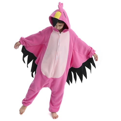 OGU DEAL Pink Flamingo Costume kids Halloween Costume Girls Animal Onesie 3-12 Years