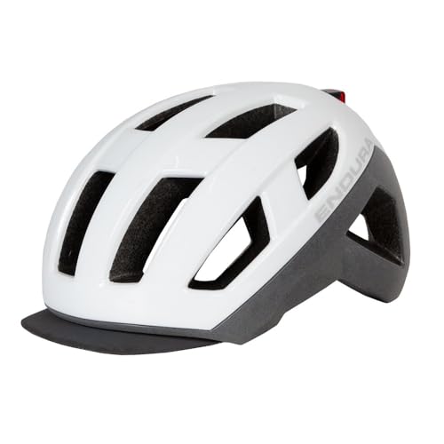 Casco urbano MIPS Endura Core blanco talla L-XL de alta visibilidad para bici