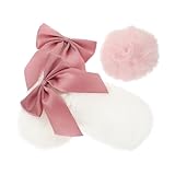 CTIRCHIU 帽装飾品 取り外し可能 バイク用ウサギ耳 ぬいぐるみリボンデザイン ユニセックス モーターサイクルヘルメット用キュートオーナメ