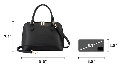 Image of LOVEVOOK Purse for Women Crossbody Bags Classic Double Zip Top Handle Dome Satchel Bag