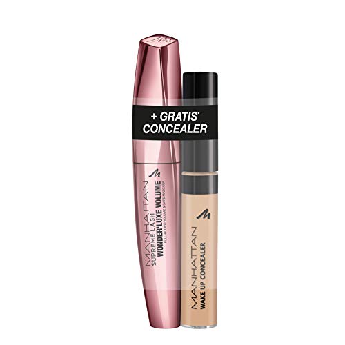 Manhattan Wonder`Luxe Mascara + Wake Up Concealer 03 True Ivory, 20 ml