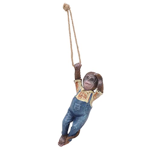Garden Monkey Statues Cute Simulation Resin Hanging Monkey Garden Ornament For Outdoor Garden Lawn Patio #TOP7