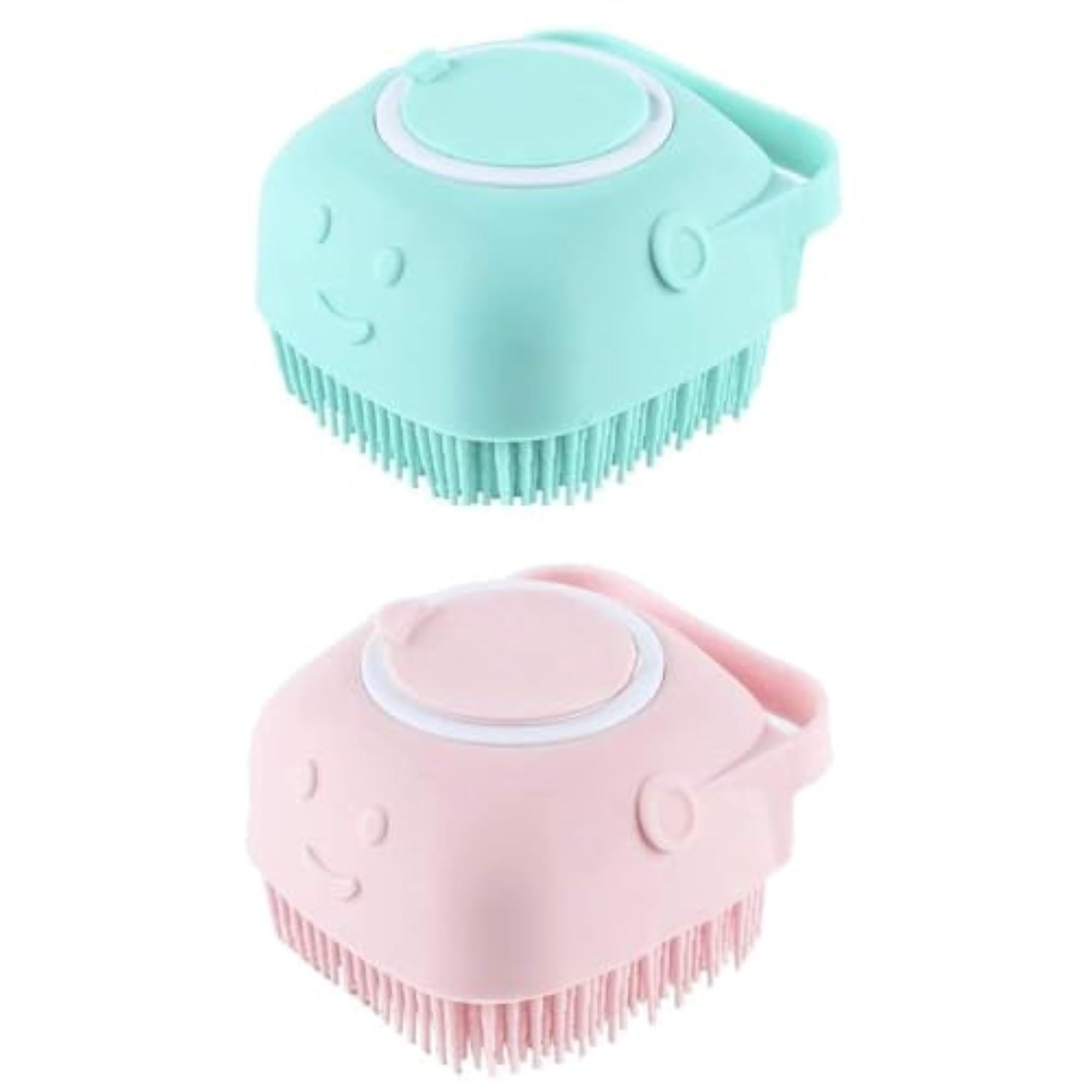 Silicone Exfoliating Body Scrubber with Soap Dispenser Brush