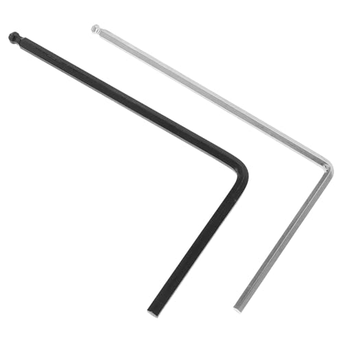 ABOOFAN Llaves para Tensor de Guitarra 2 Piezas 4 MM Plateada y 5 MM Negra de Metal para Ajuste de...
