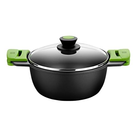 Cacerola alta BRA PRIOR con tapa de cristal y asas de silicona extraíbles Cover