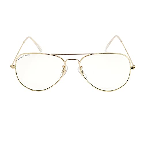 Image of Louis Kouros Armstoner Aviator Classic Trendy 3026 sunglasses | Mirror Lens | 400 UV Protected | For Men's Women's | Medium | 62mm Lens Width
