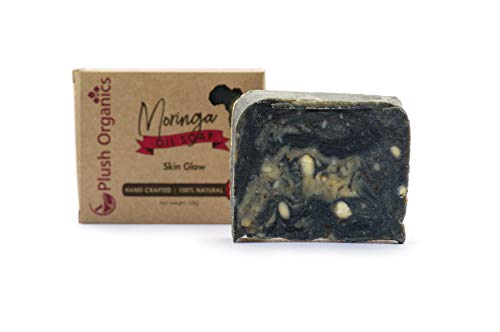 Jabón exfoliante natural hecho a mano con aceite de moringa y aceite esencial de palisandro, 100 g