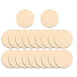 FUOYLOO Pendientes Redondos de Madera Natural 50 Unidades, Accesorios para Orejas en Forma de Gota, Joyería Informal para Fiestas, Decoración Ligera y Sencilla para Mujer y Niña