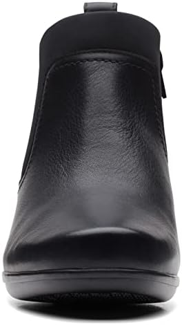 Clarks Women's Emily Chelsea Fashion Boot, Black Leather/Textile Combi, 9.5 | Image 2