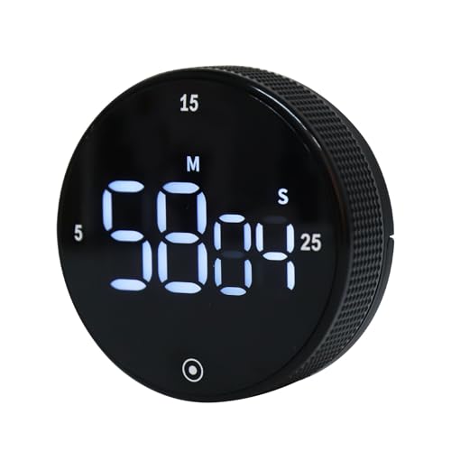 Magnetischer KüchenTimer Digital mit Großem LED Display – Schnell Einstellbarer Drehknopf...