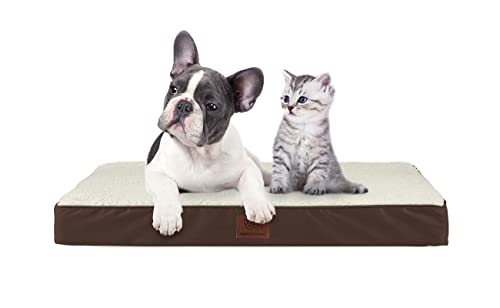 Sunstyle Home Orthopedic Foam Dog Bed For Medium & Large Dogs Up To 75Lbs With Waterproof Removable Cover, Mattress Pet Mat Bed For Dogs & Cats - Orthopedic Egg Crate Foam Platform, Espresso #TOP7