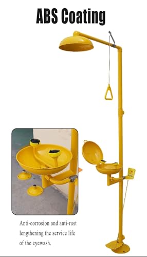 Estación de lavado de ojos de emergencia para limpieza de materiales peligrosos, estación de primeros auxilios de acero inoxidable