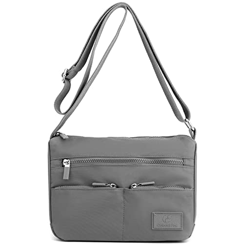 HUAERYOUYUE Bolso Bandolera Mujer Gran Capacidad Bolso de Mensajero Muchos Bolsillos Espaciosa Bolso de Hombro Duradera Moda Bolsa Lateral Tableta Bolsa de Deporte para Viajar Trabajo Cover
