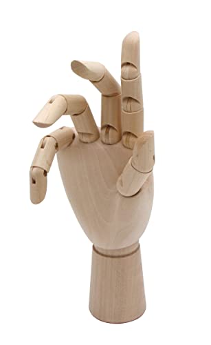 Paintersisters Main articulée - En bois - Mobile - 18, 25 et 30 cm de hauteur, droite ou gauche Cover