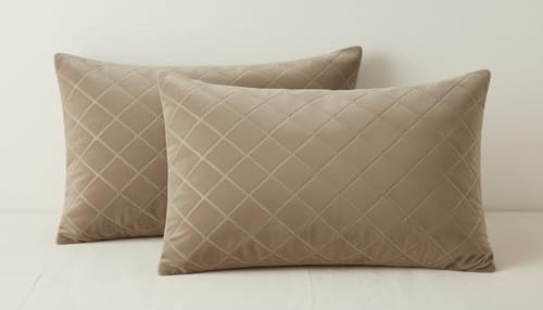 Image of Filymore Embosed Brown berfi Pillow Covers Set of 2 Covers| Made with Pure Microfiber Soft & Skin Friendly Pillow Cases | Size (17 x 27 inch (Brown).