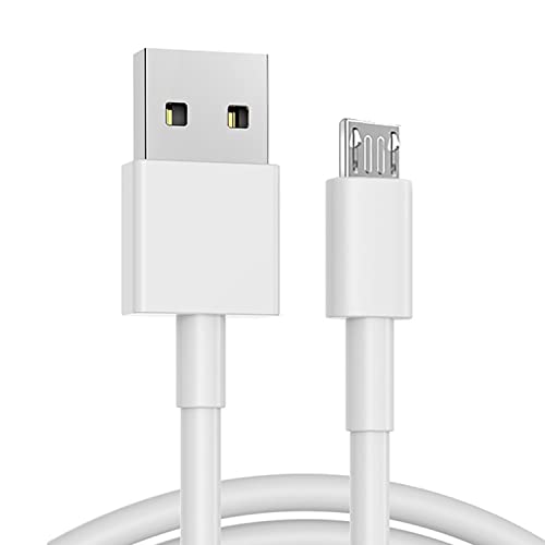 Woukksy Câble micro USB 1 m - Câble de charge USB - Compatible avec les téléphones Android, les smartphones, les tablettes - Blanc Cover
