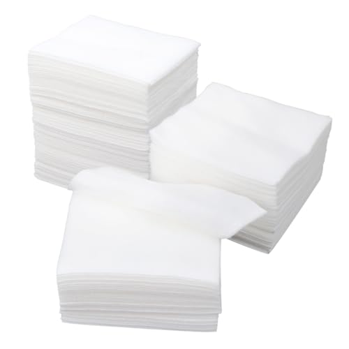 Homoyoyo 100 piezas Almohadillas de Limpieza Facial No Tejidas para Maquillaje Suaves y Portátiles Blancas para Diario