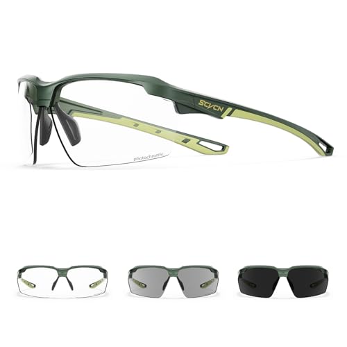 SCVCN Fotocromáticas Gafas de Ciclismo Deportivas Hombre y Mujer UV 400 Running MTB Bicicleta...