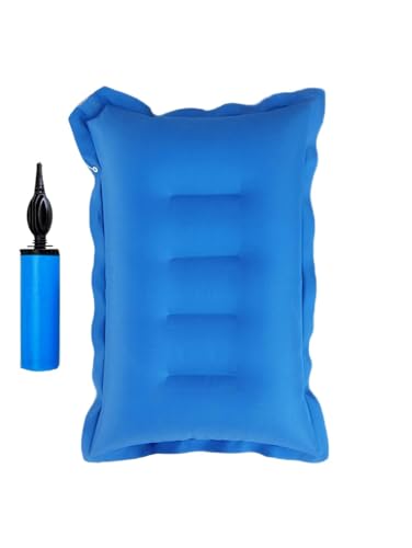 Image of Travel Air Pillow Headrest for Men and Women | Soft Comfort Ultralight Portable Neck Pillow for Travel | Use in Plane Flight Bus and Office with Air Pump (Multicolor) (Pack of 1)