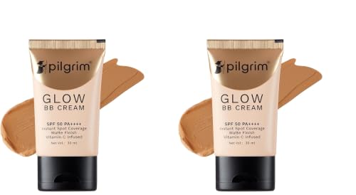 Image of Pilgrim Almond Glow 3-In-1 Medium BB Cream SPF 50 PA++++ With Niacinamide, Hyaluronic Acid & Vit C For All Skin (Pack of 2)