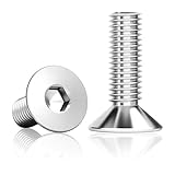 Lurendal 60 Stück Senkkopfschrauben M8x20 mm Edelstahl, Senkkopf Innensechskant Schrauben Edelstahl A2 V2A, DIN 7991 Senkkopfschrauben mit Vollgewinde
