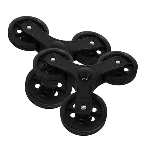 Happyyami 2個 耐久性転三角形段登りカートホイール 重量対応スーパーカート用ショッピングトロリー交換車輪