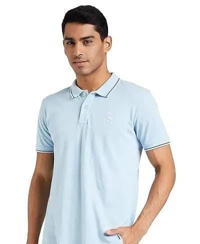 Image of TR Nagesh Men's Cotton T-Shirt | Collar with Half Sleeve T-Shirt | Plain Regular-Fit Polo Neck T-Shirt | Casual Wear Solid T-Shirt | Breathable for Men's T-Shirt