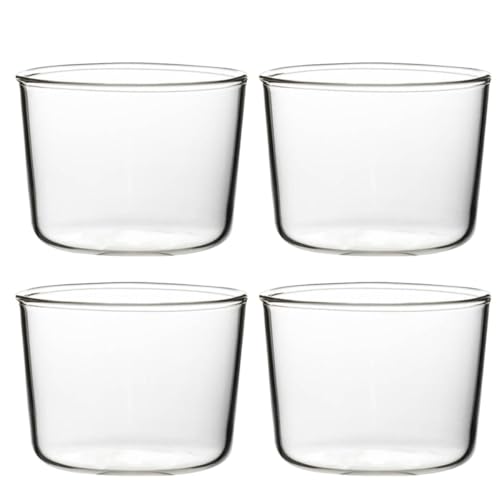 Abaodam Vasos para Postres Reutilizables 4 Pcs 200 Ml, Tazas Redondeadas de Exhibición para Snacks y Bebidas Frías, Moldes Prácticos para Repostería en Hogar y Restaurante
