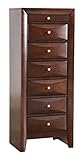 Glory Furniture 7 Drawer Lingerie Chest Cappuccino