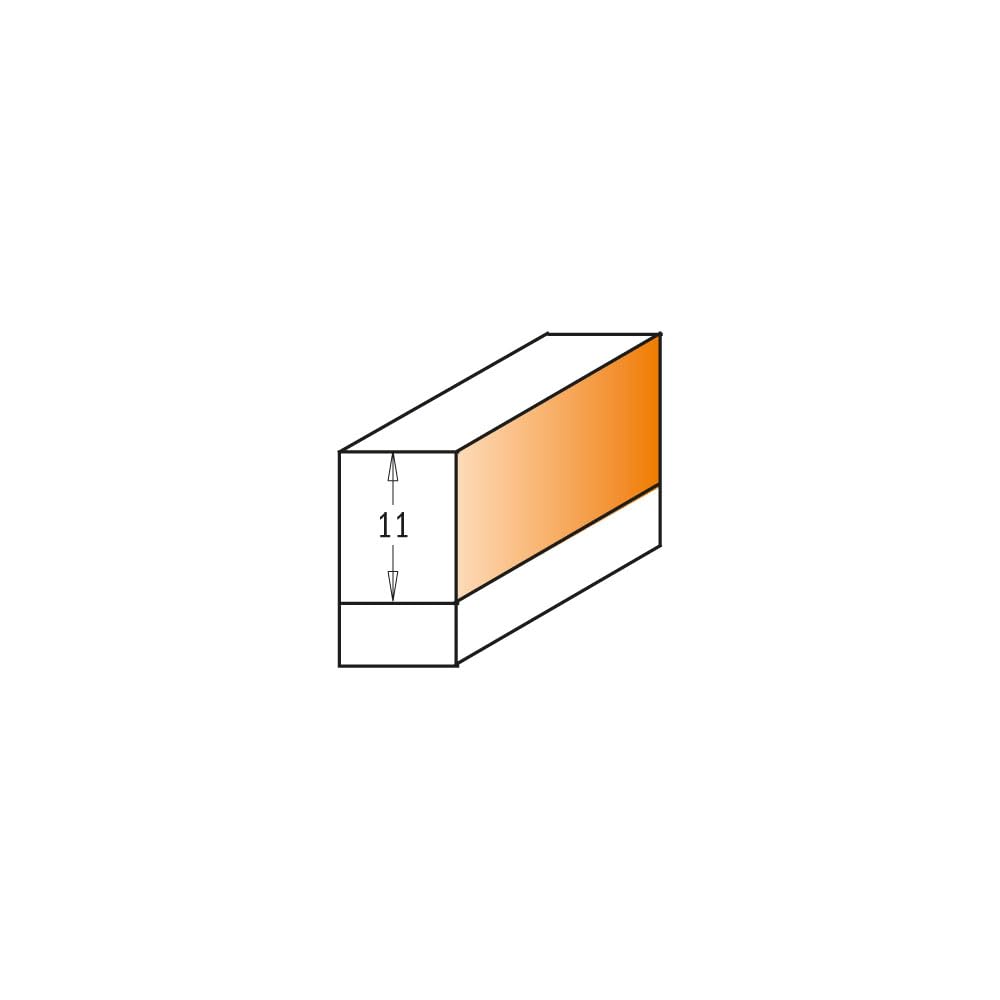 CMT 906.128.61 - Fresa para refundir diamante (pcd) s=8 d=12.7x12.7