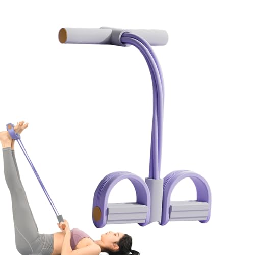 Banda de resistencia para pedal de pie – Cuerda de resistencia para extractor de pedal, banda de ejercicio multifuncional | Banda de resistencia elástica con pedal, cuerda de tensión para equipos