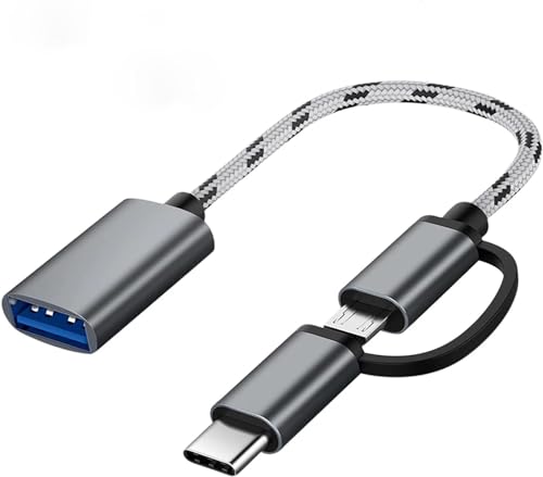 100FIT 2 in 1 OTG Adapter cable Micro USB+USB Type C to USB Female Connector, OTG Pen Drive Adapter to Mobile Connector Type C, Compatible with All Devices (Multicolor) Cable (B0CY92VD3L) Amazon Price History, Amazon Price Tracker