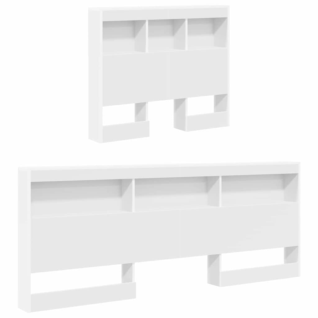 Cabecero de Madera en Forma de L con Estantes de Almacenamiento Abiertos, Cabecero de Cama Modular de Esquina para Dormitorio, Se Adapta a Marcos de Cama Estándar (100x200cm)