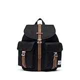 Herschel Dawson Backpack, Black/Tan Synthentic, Small 13L