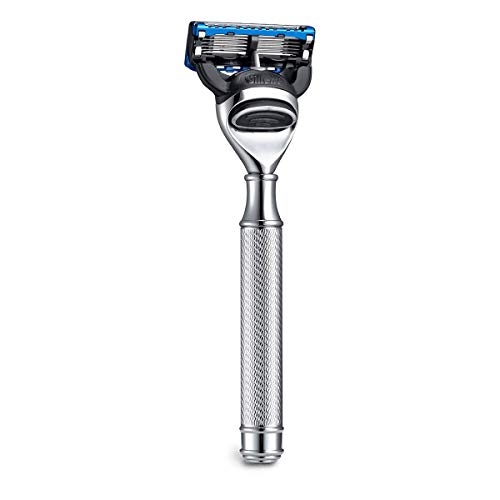 The Art Of Shaving Fusion Chrome Engraved Razor.27 Lb. #TOP27