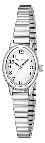 Diaofendi Petite Women's Easy Reader Watch, Analog Women Watch with Stainless Steel Expansion Band, Water Resistant (Silver, S(5.51'-7'))