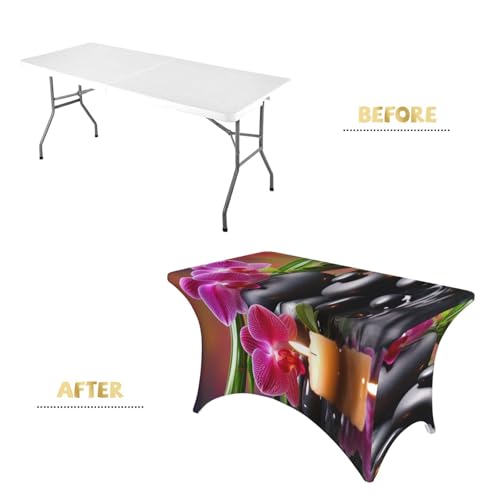 Nappe extensible élasthanne 1,2 m imperméable motif fleurs - 3