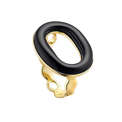Duran Exquse Anillo realizada en plata 925 bañada en oro de la colección Memorias de Africa con onix