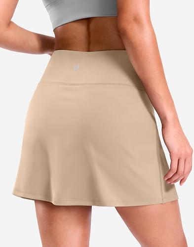 Image of SANTINY 13.5 inch /15 inch Skorts for Women with 2 Pockets High Waisted A Line Casual Pickleball Golf Skort Athletic Tennis Skirt