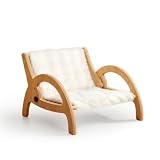 Bffcnl Katzenliege mit Holzrahmen modern Katzenliege stabil Katzensofa für Katzen, Fensterbank, Wintermodell Mit Plüschkissen