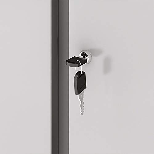 Armário Aço 2 Portas Multiuso Escritorio 4 Prateleiras EA301