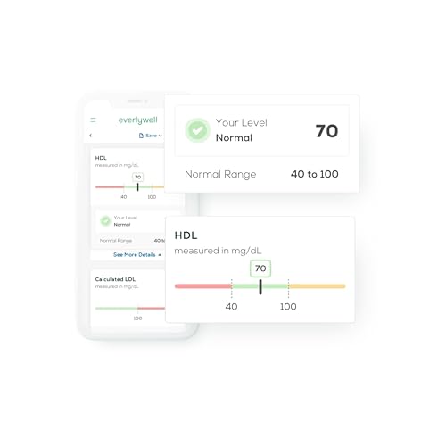 Image of Everlywell At-Home Cholesterol and Lipids Lab Test Collection Kit for Women and Men, Measures HDL, LDL and Triglycerides for Accurate Results from a CLIA-Certified Lab Within Days, for Ages 18 Plus