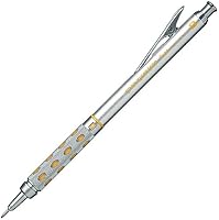 Pentel Graphgear 1000 Mechanical Pencil 0.9mm Silver Barrel Yellow Details HB Lead, 1 Mechanical Pencil (YPG1019-G)