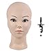 Si Fi Tête de mannequin chauve professionnelle pour la fabrication de perruques et la présentation de poupées avec pince de serrage